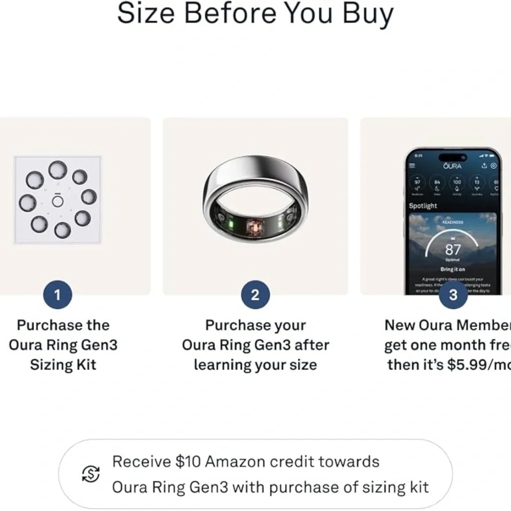 Oura Ring Gen3 in Shiny Silver